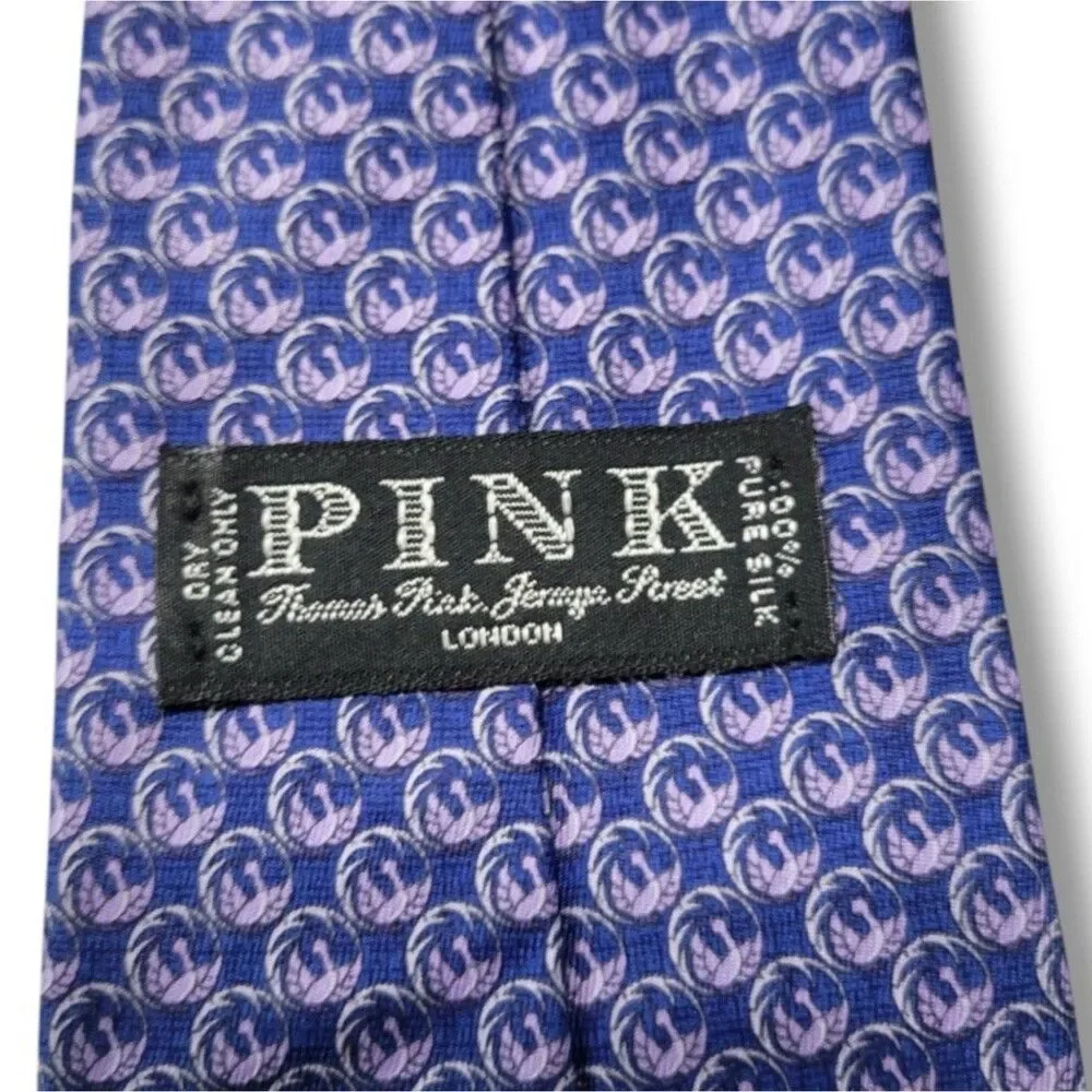 Thomas Pink Necktie PINK Thomas Pink Jermyn Street London Necktie 100% Silk Tie